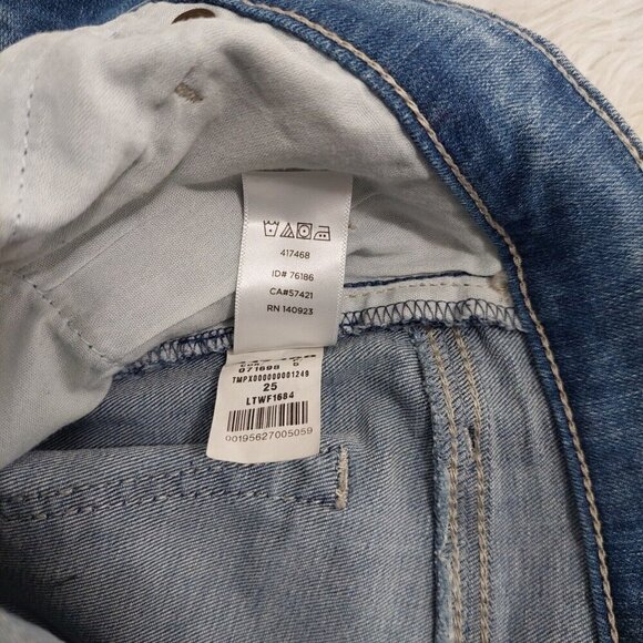 Loft Women’s Jeans Size 25 Blue Modern Curvy Skinny Pants Stretch Denim Low Rise - Picture 10 of 10